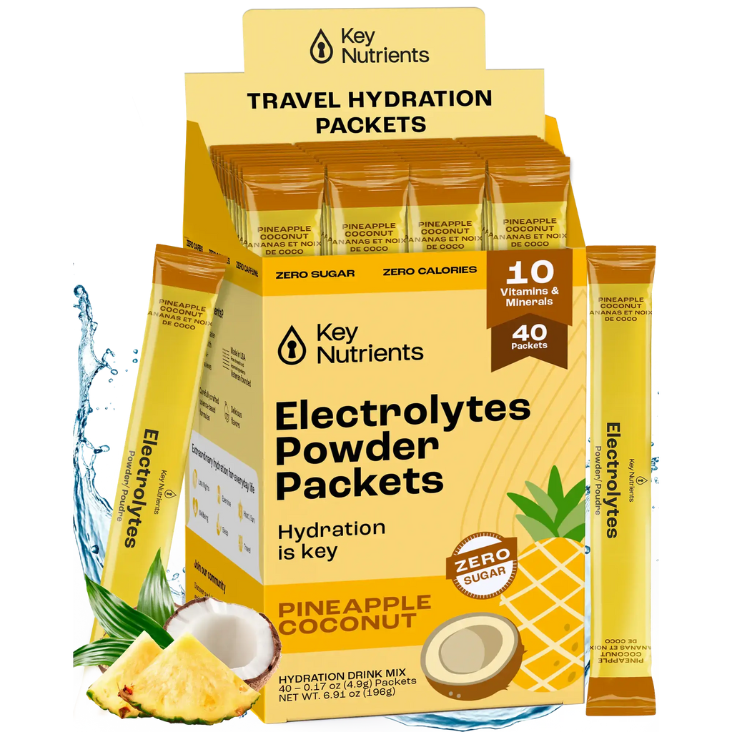Sugar-Free Electrolyte Recovery Powder for Hydration travel packets by Key Nutrients