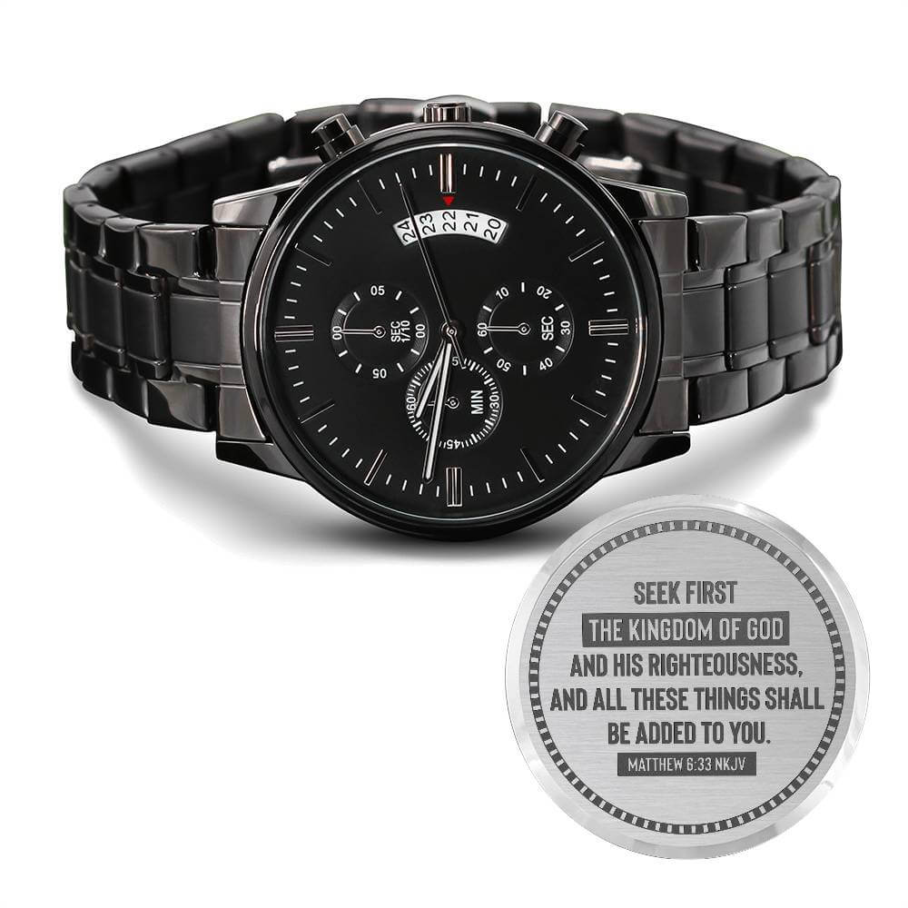 Christian Men's Watch Bible Verse Gift