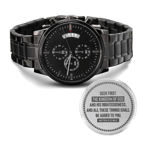 Christian Men's Watch Bible Verse Gift