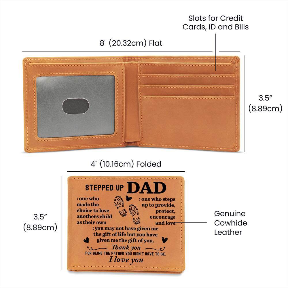 Stepdad Leather Wallet Gift from Child