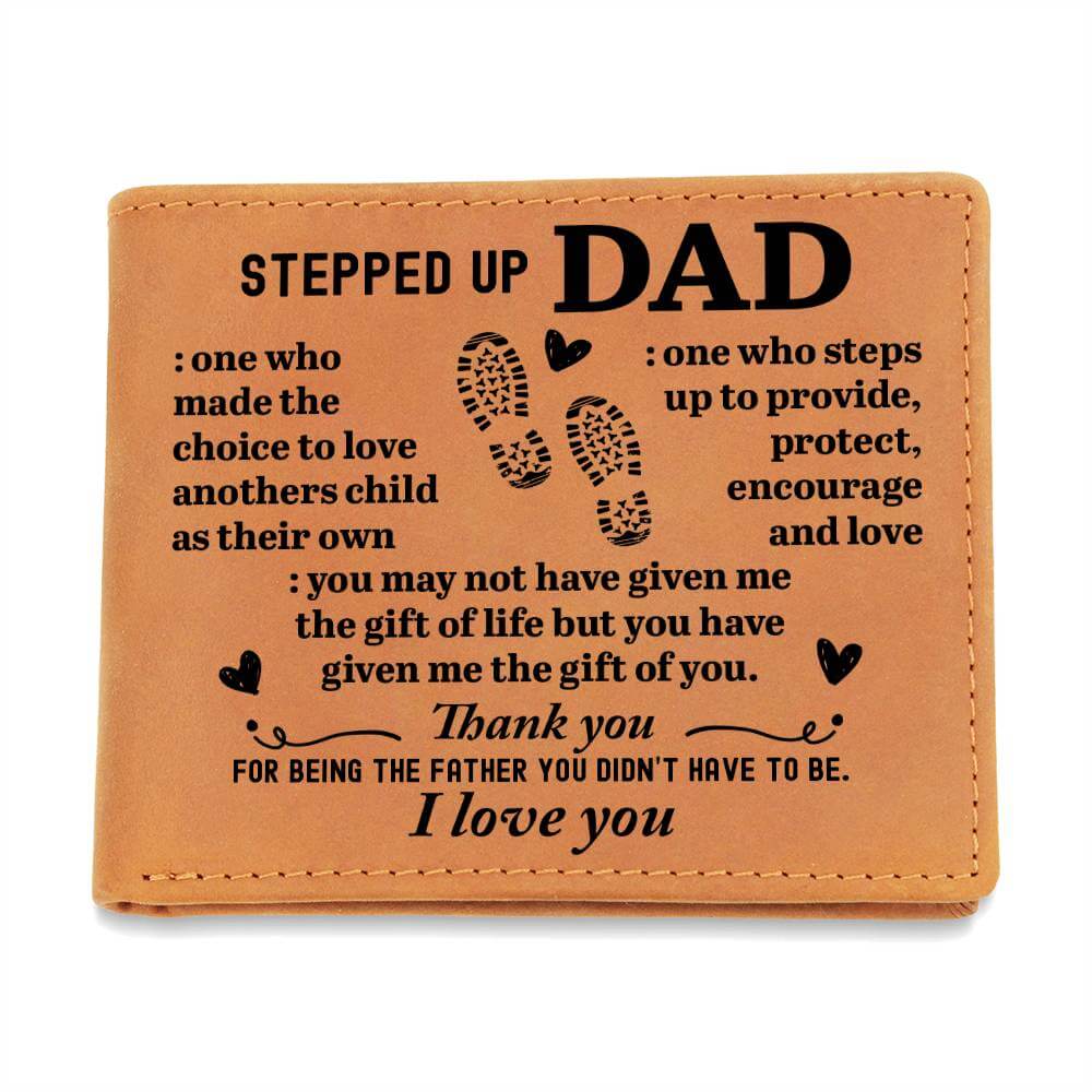 Stepdad Leather Wallet Gift from Child