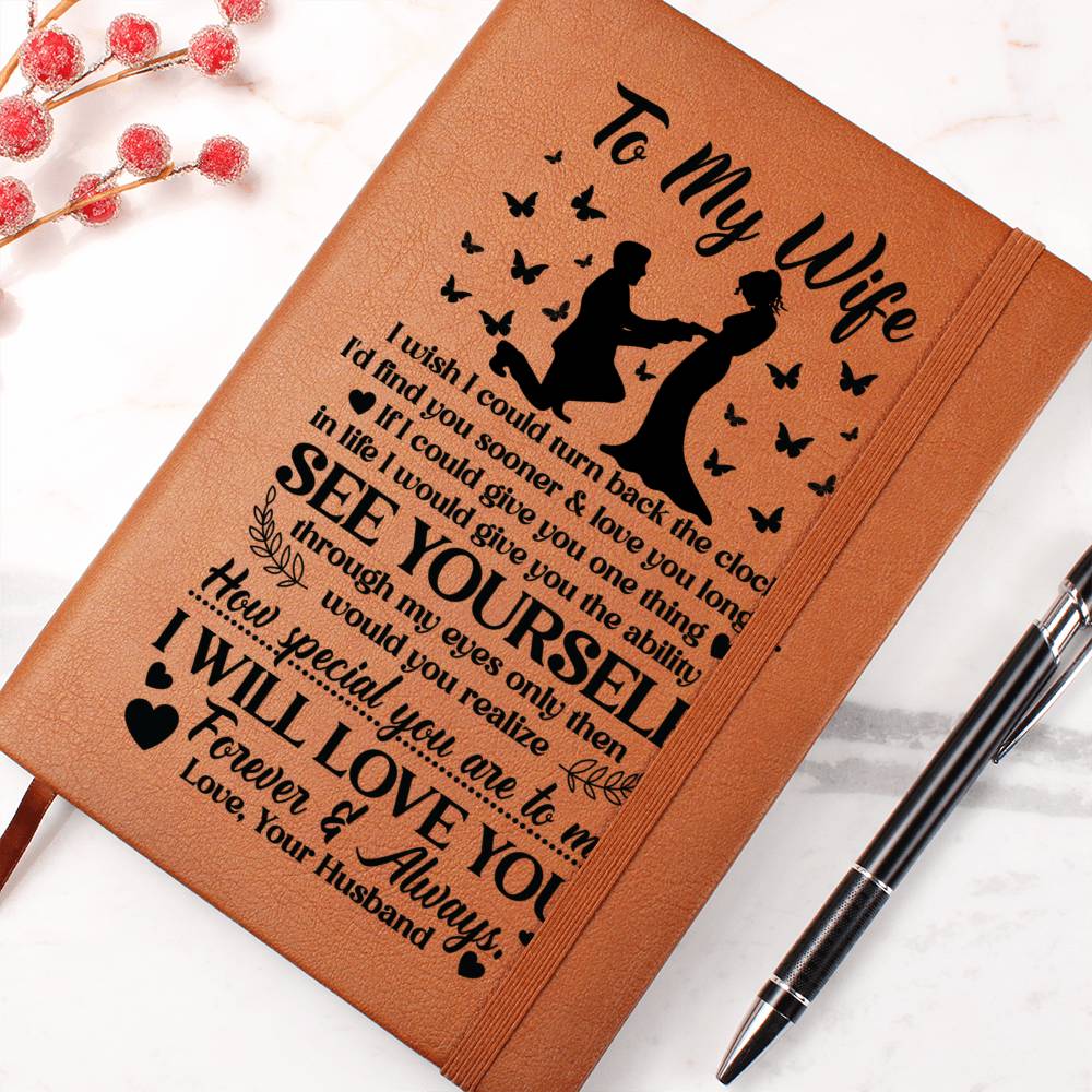 To My Wife Sooner Leather Journal Gift