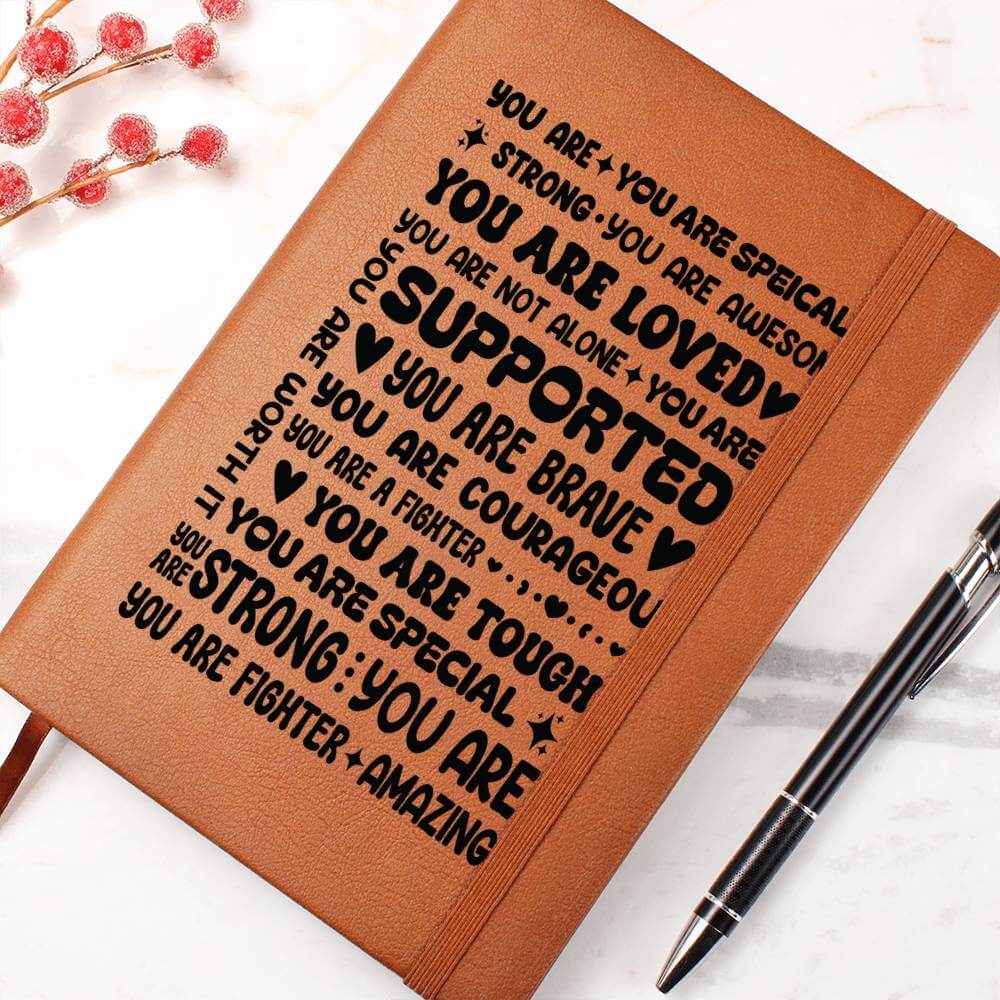 Encouragement Journal Vegan Leather Notebook