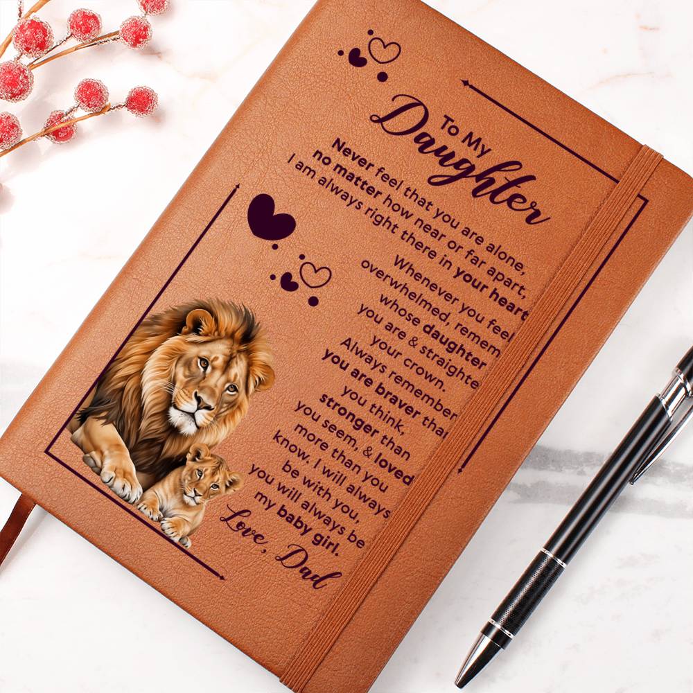 To My Daughter Your Crown Leather Journal
