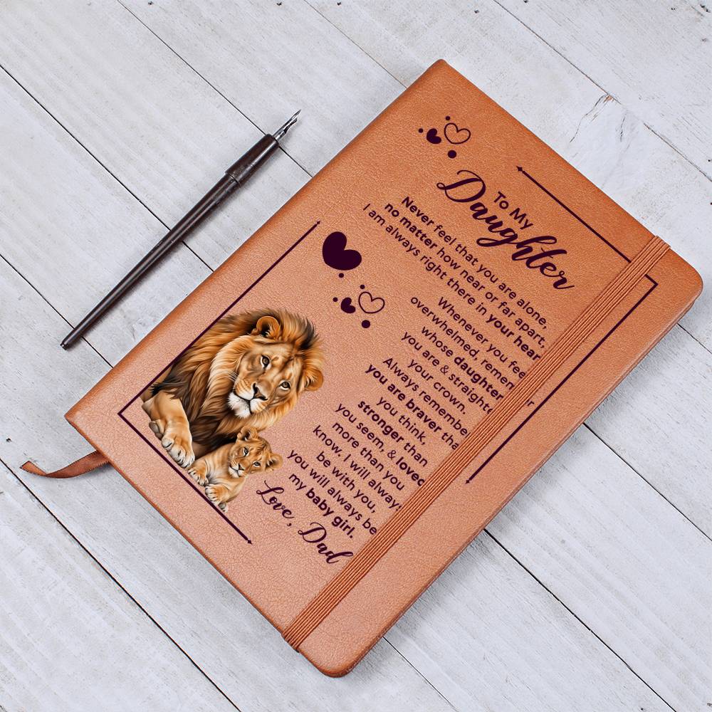 To My Daughter Your Crown Leather Journal