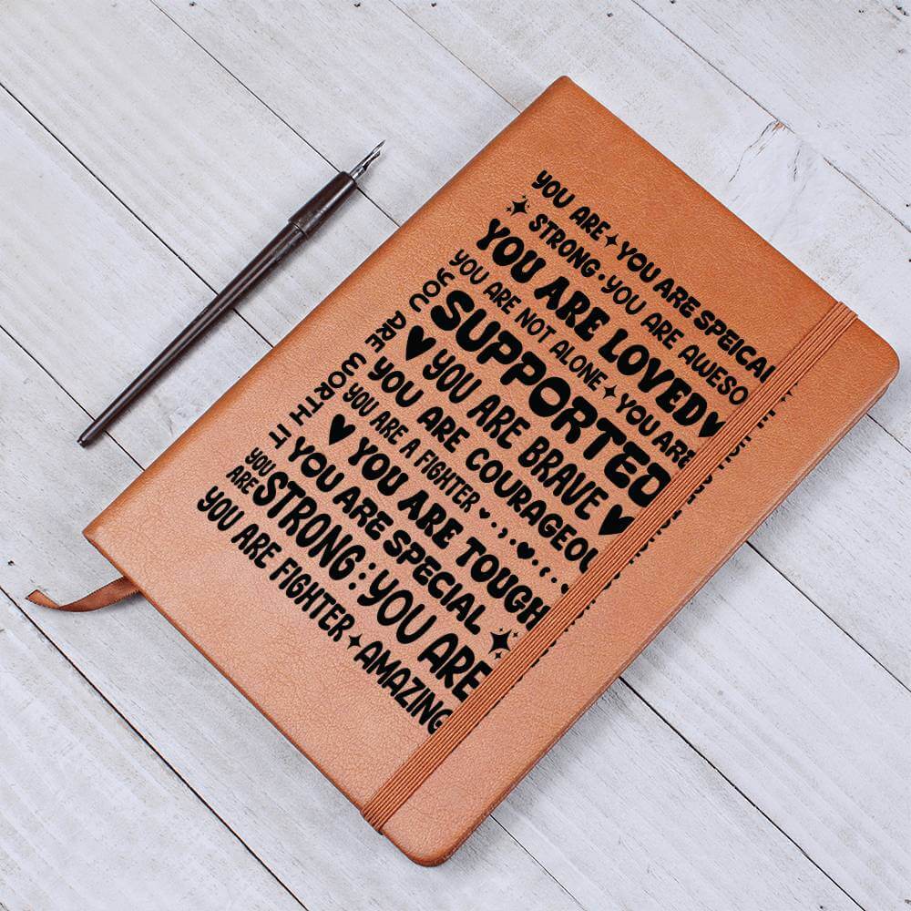 Encouragement Journal Vegan Leather Notebook