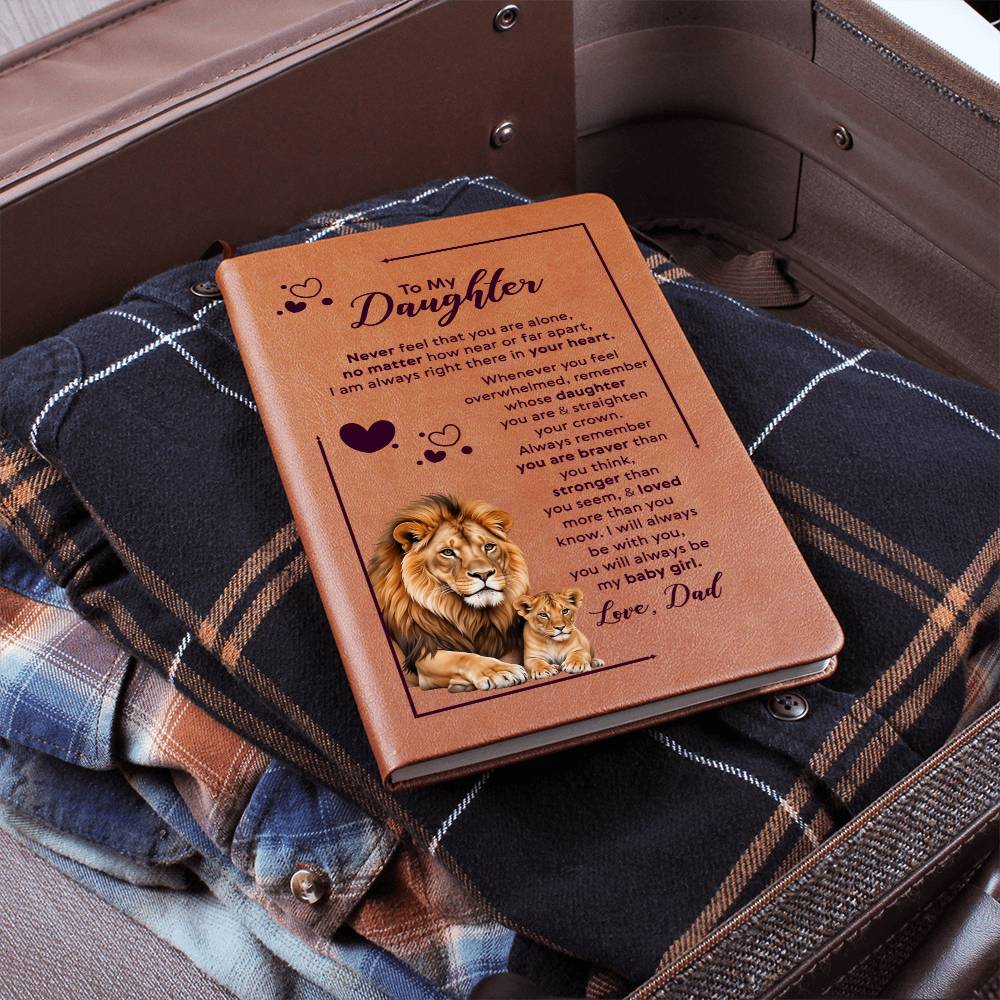 To My Daughter Your Crown Leather Journal