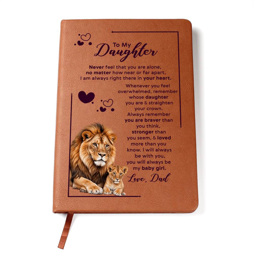 To My Daughter Your Crown Leather Journal