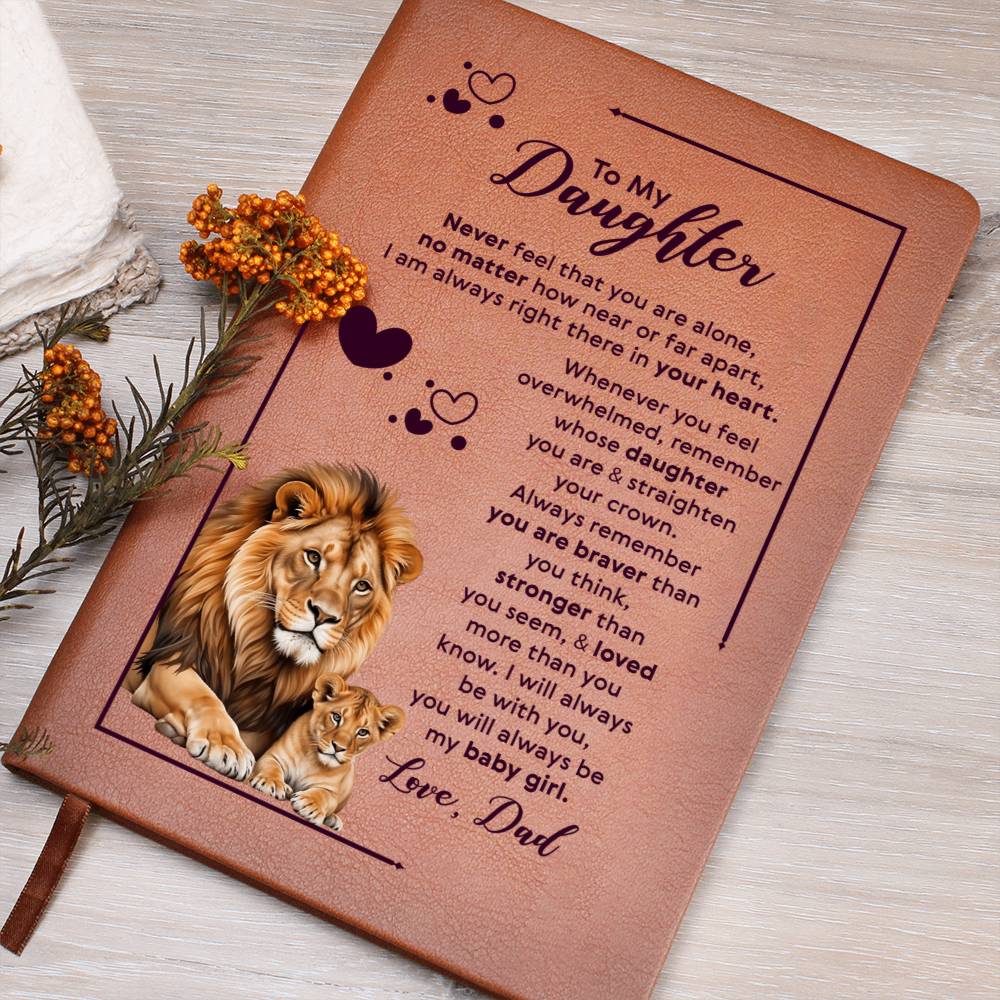 To My Daughter Your Crown Leather Journal