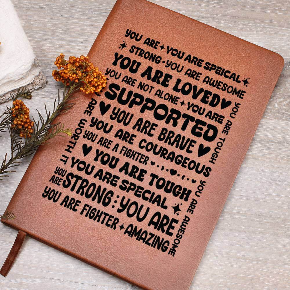 Encouragement Journal Vegan Leather Notebook