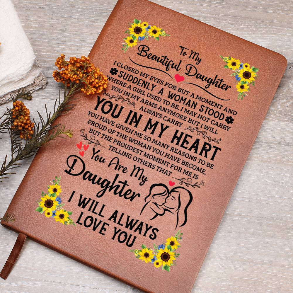 Daughter Leather Journal Gift from Mom