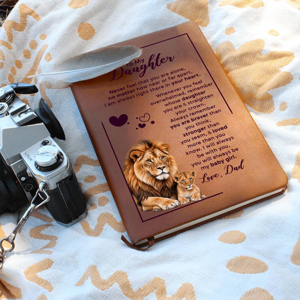 To My Daughter Your Crown Leather Journal