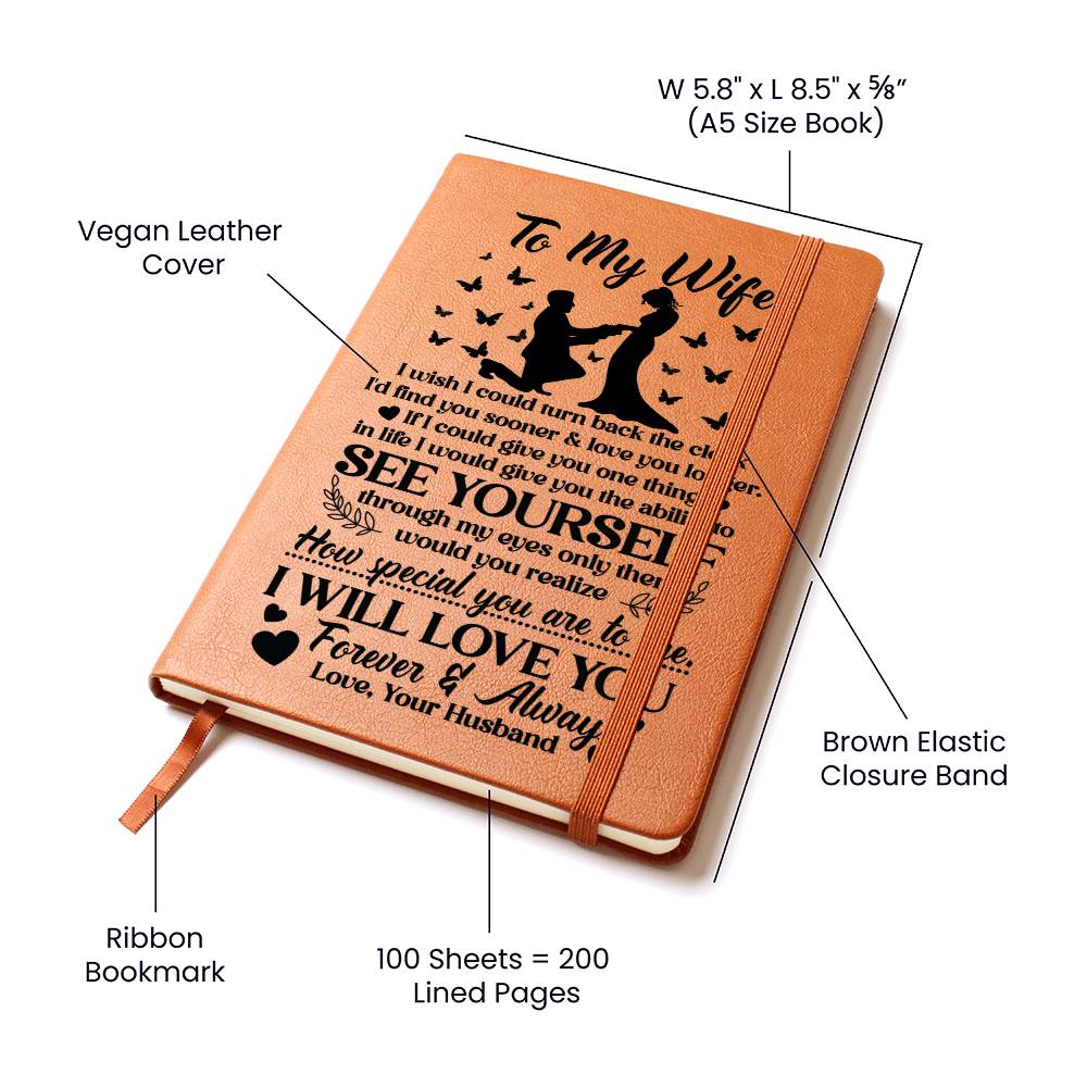 To My Wife Sooner Leather Journal Gift