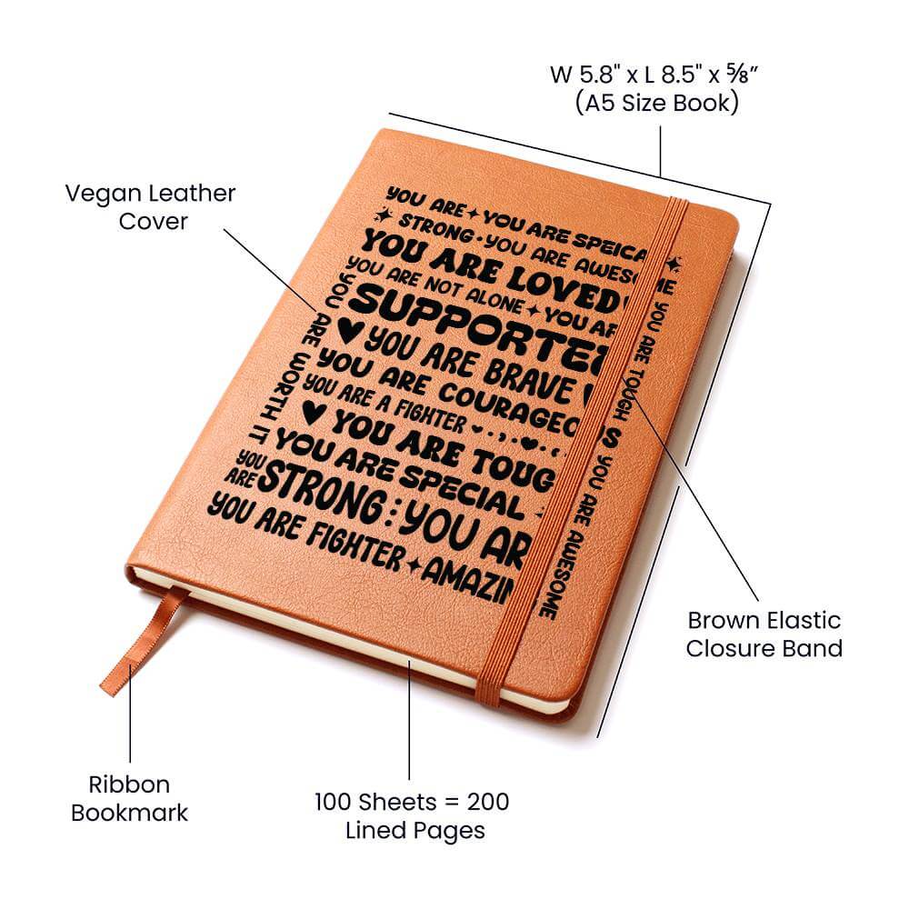 Encouragement Journal Vegan Leather Notebook