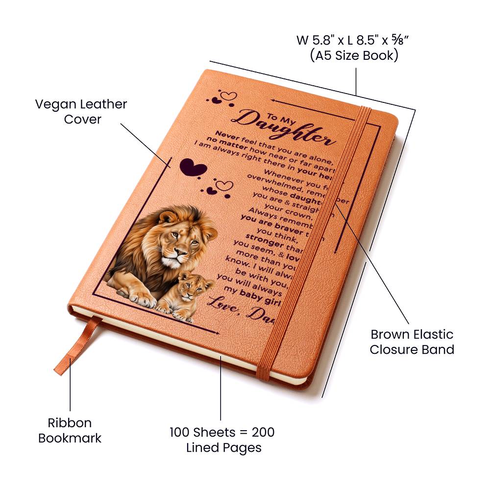 To My Daughter Your Crown Leather Journal
