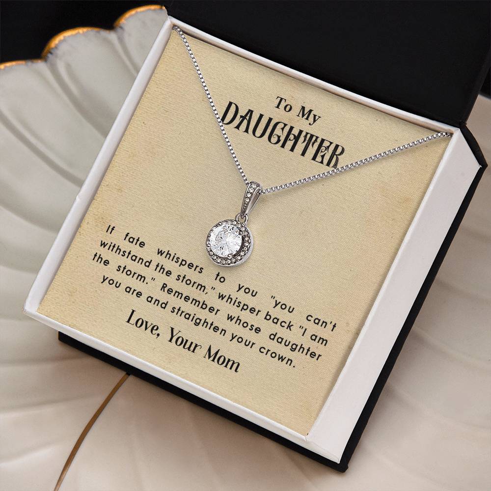 Eternal Hope Necklace | Cushion-Cut CZ Pendant | 14K White Gold | Gift for Her