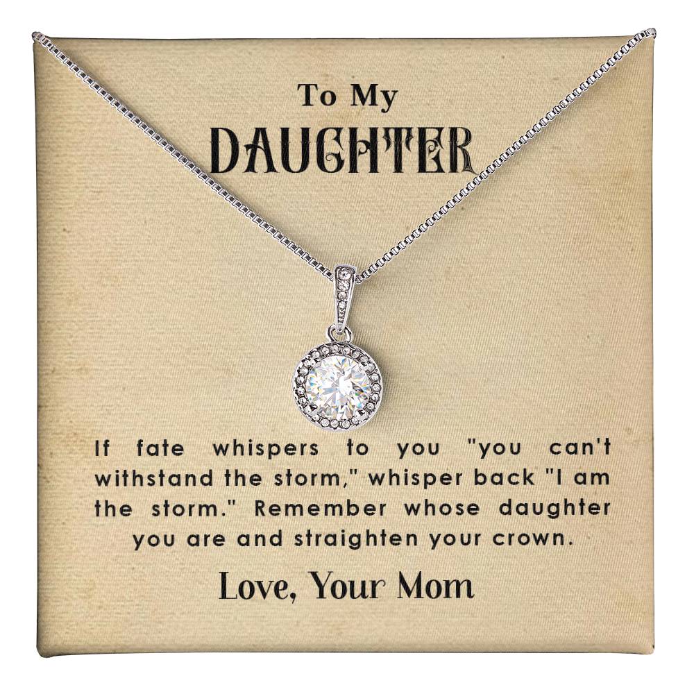 Eternal Hope Necklace | Cushion-Cut CZ Pendant | 14K White Gold | Gift for Her