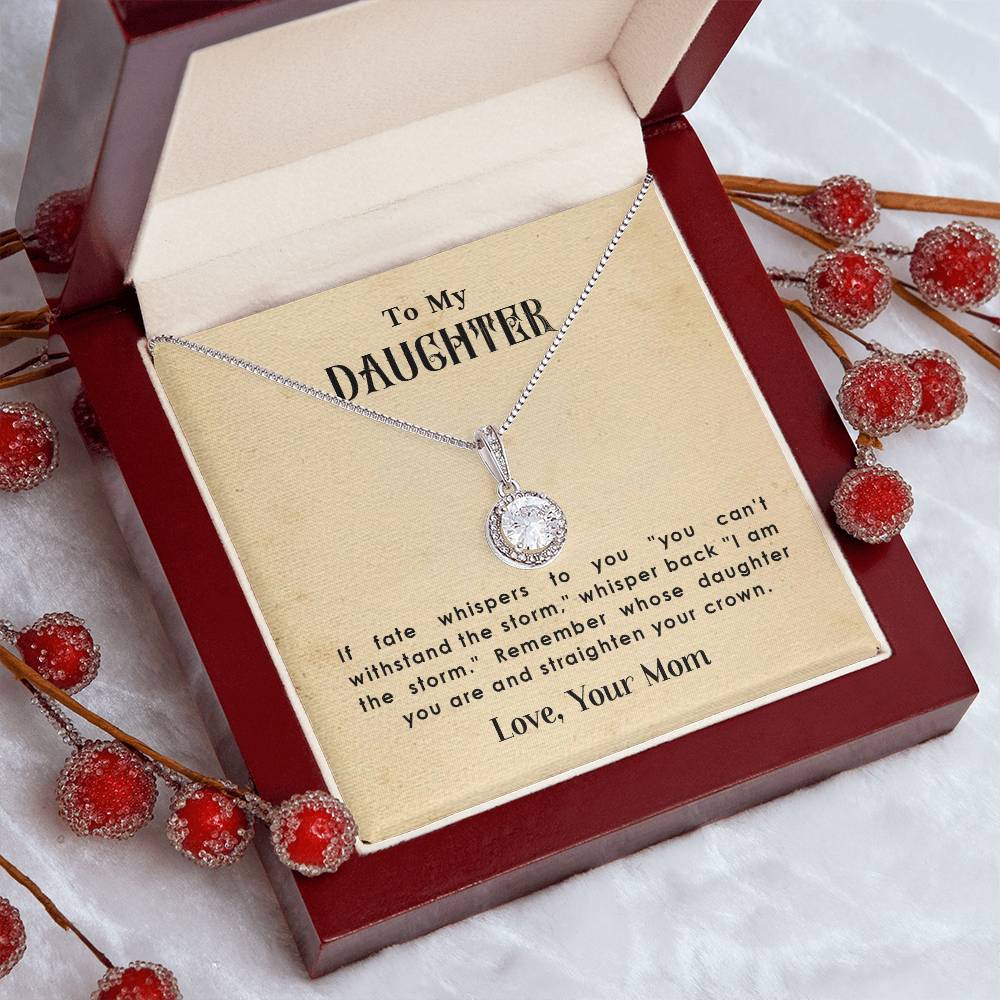 Eternal Hope Necklace | Cushion-Cut CZ Pendant | 14K White Gold | Gift for Her