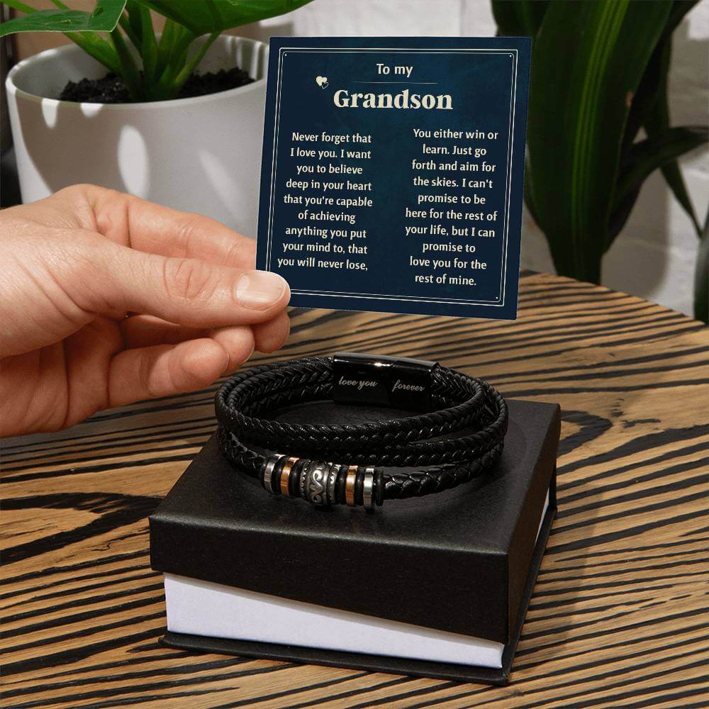 Grandson Bracelet Gift Love You Forever