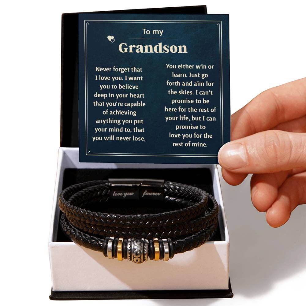 Grandson Bracelet Gift Love You Forever
