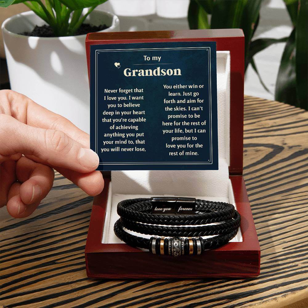 Grandson Bracelet Gift Love You Forever