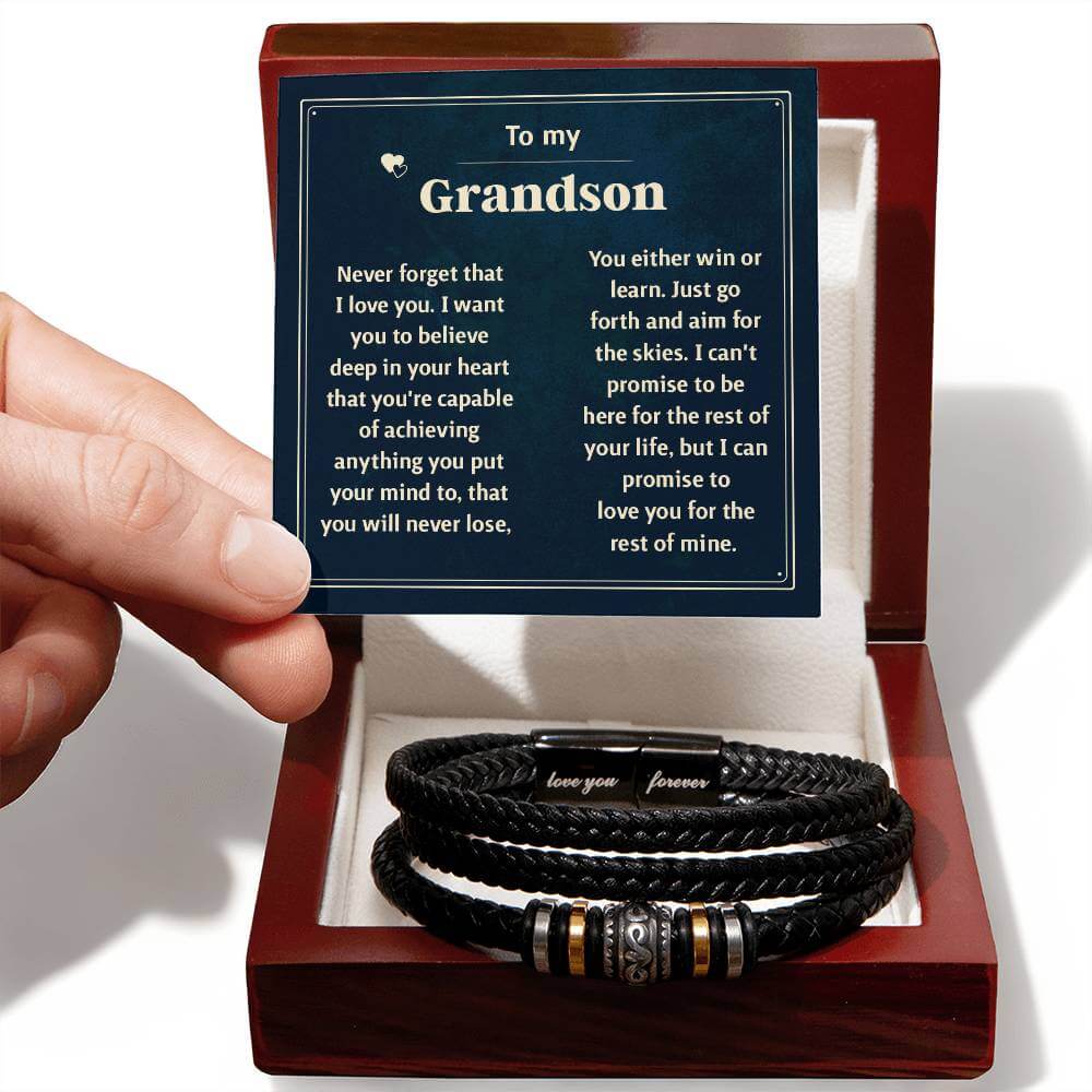 Grandson Bracelet Gift Love You Forever