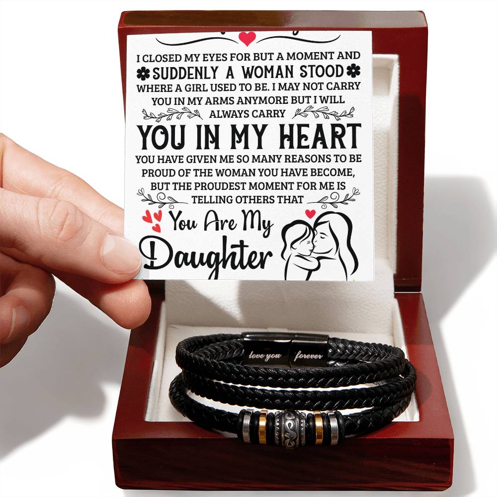 To My Stepdad Choice to Love Bracelet in a gift box with heartfelt message card for stepdad love bracelet gift.