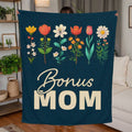 Bonus Mom Jersey Fleece Blanket Gift