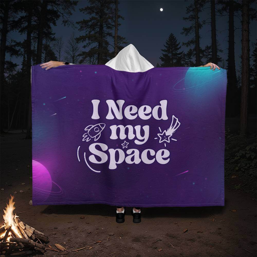 Hooded Sherpa Fleece Blanket for Adults