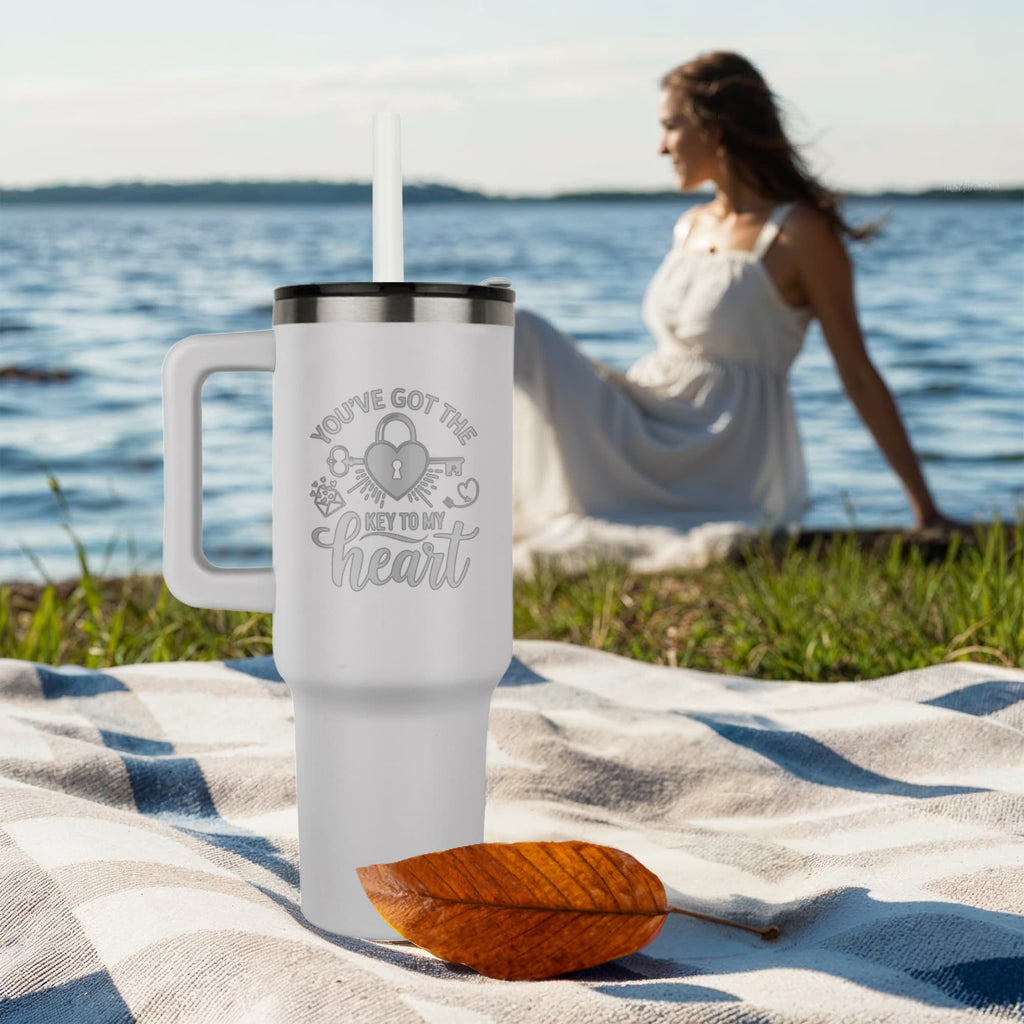 Romantic Key to My Heart Tumbler Gift