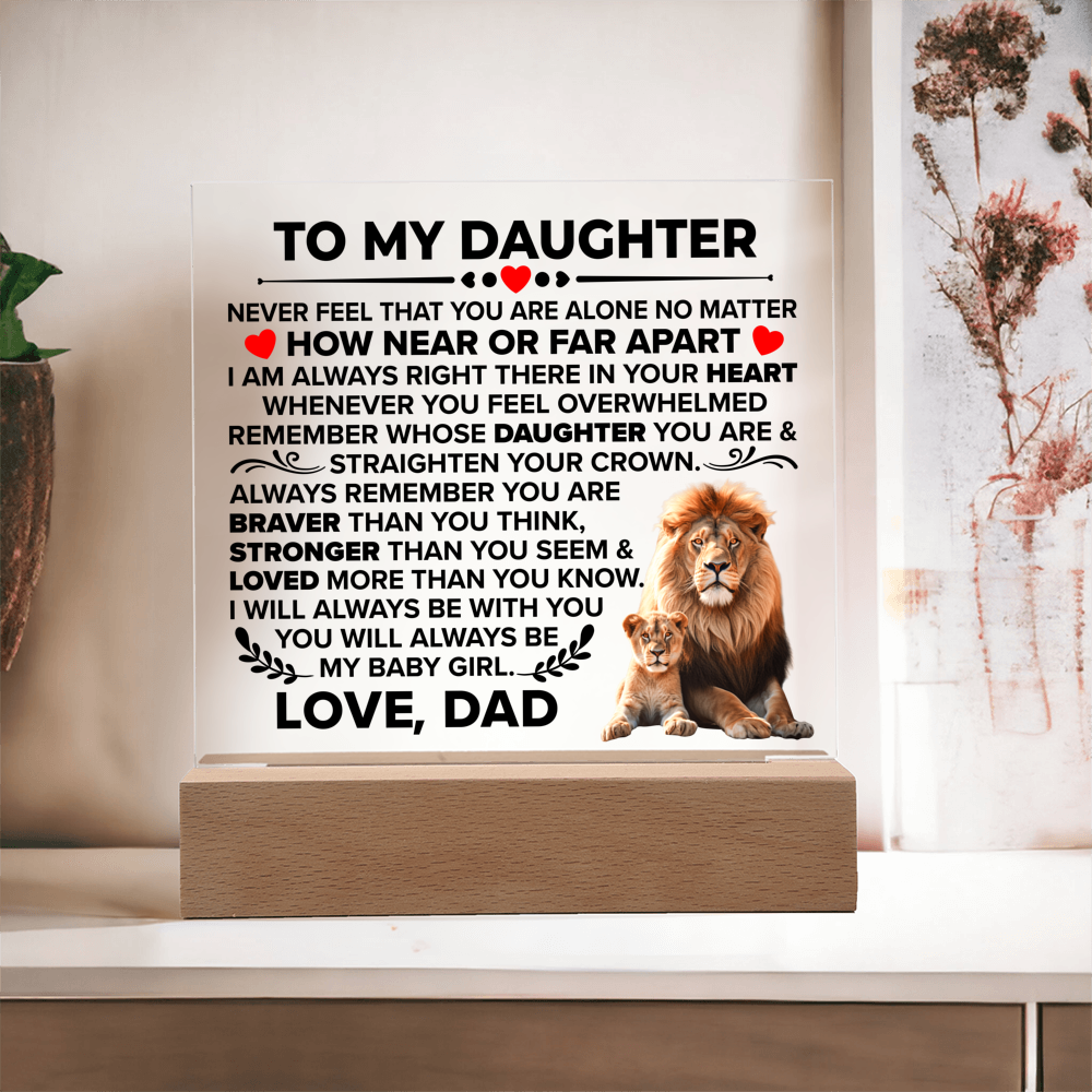 To My Daughter Braver - Acrylic Square