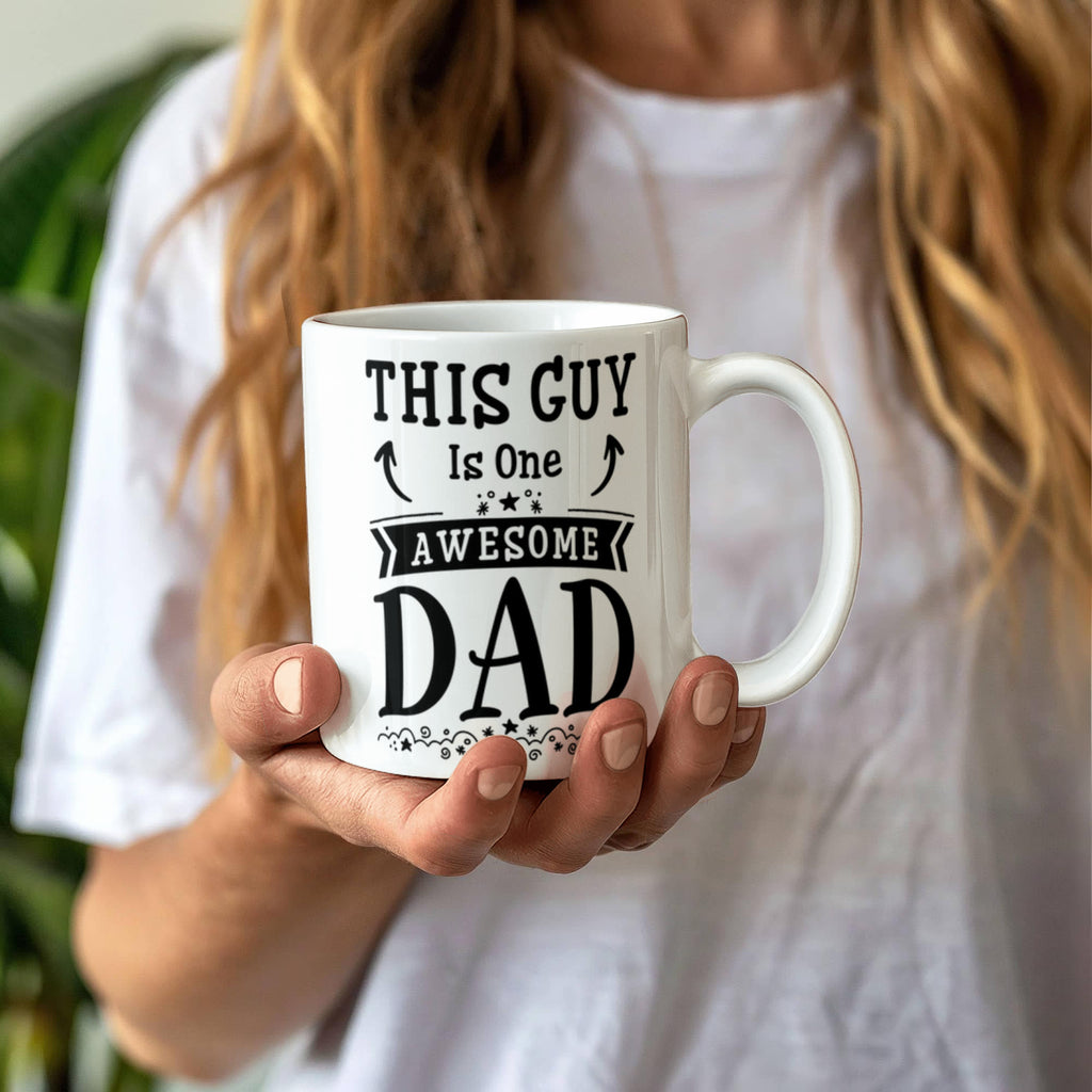 Funny Ceramic Mug Gift for Men and Friends featuring a humorous design for dads.
