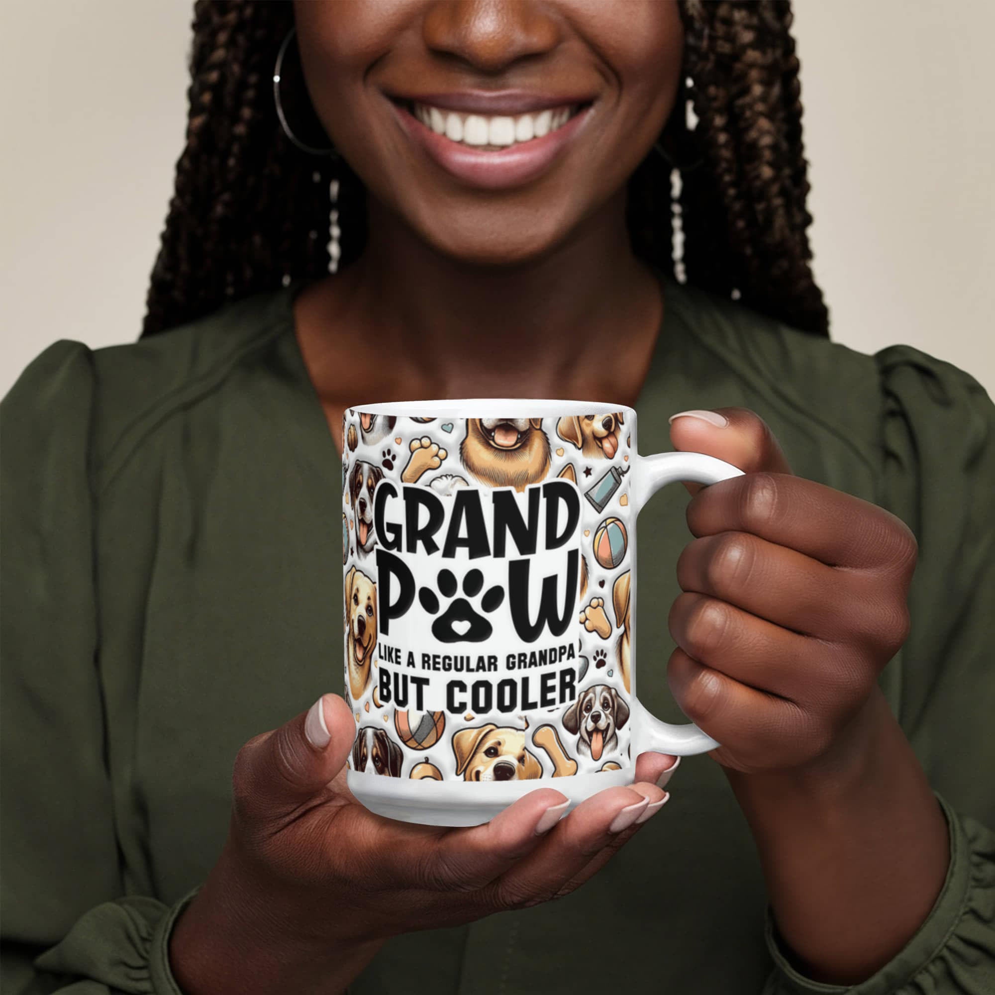 Grandpaw Ceramic Mug Gift Grandpa Coffee
