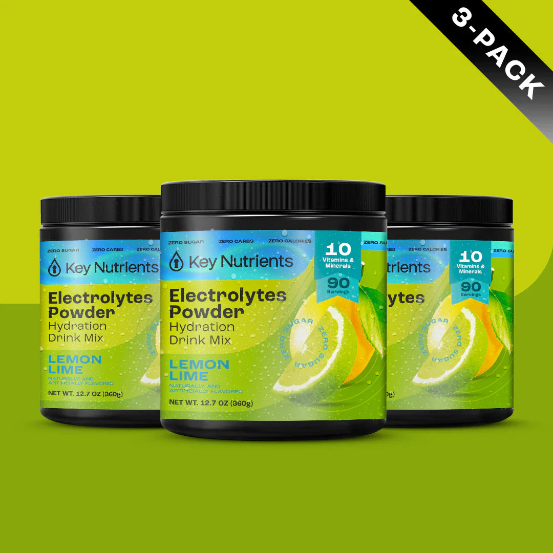 Sugar-Free Electrolyte Recovery Powder for Hydration 3-pack Lemon Lime flavor drink mix