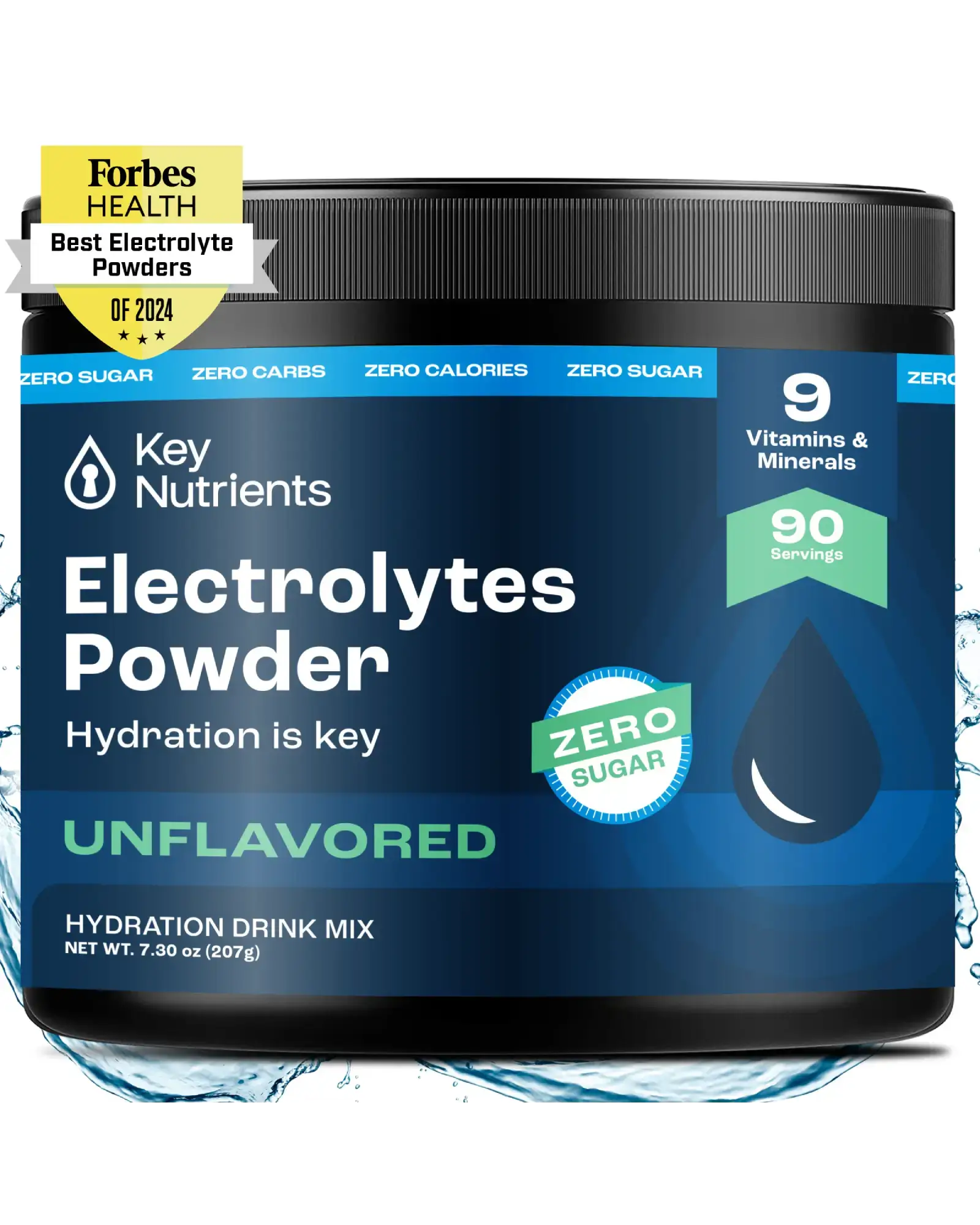 Sugar-Free Electrolyte Recovery Powder for Hydration - Unflavored drink mix with essential vitamins and minerals.